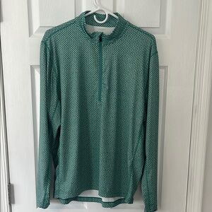 Men's Green Polka Dot Quarter Zip